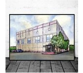 Modern Art The Office Pam Beesly Print Poster Watercolor Dunder Mifflin Office TV Show Canvas Painting Wall Art Home Decor