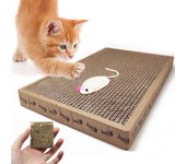 Rascador Gatos Rascador de Cartón Juguetes Gatos Accesorio Ideal para Afile las Uñas (24X39) BPS-1853