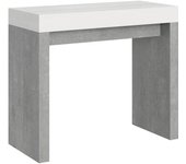 Consola extensible 90x40/300 cm Roxell Mix Top Fresno Blanco-Exstructura Cement