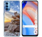 Tumundosmartphone Funda Gel Tpu para Oppo Reno 4 5G diseño Sunset Dibujos