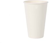 Algon - Set 10 Vasos de Cartón Blanco 330cc - Ecológicos y Resistentes