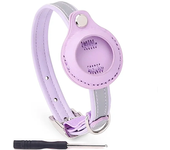 Leather Pet Adjustable Collars For Apple Airtag Location Tracker Dog Cat Anti-lost Reflective Protection Case For Airtags Collar