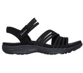Skechers Reggae Slim - Coffee Run Sandalias deportivas para mujer negras en textil 86354