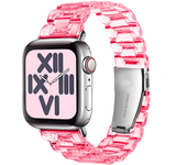 Transparent Resin strap for apple watch band 42mm 40mm correa 44mm 38mm Smart Wrist link bracelet iwatch series 8 7 6 5 4 SE 9
