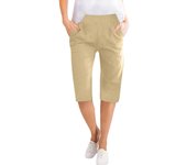 Womens Capris Cotton Linen Pants Drawstring Elastic Waist Pants Casual Cropped Trousers Daily Breeches Five Half Pants Pantalone
