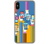 Tumundosmartphone Funda Gel Tpu para Iphone X / XS Diseño Apps Dibujos