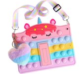 3D Unicorn Pop Funda para iPad Mini 5 iPad Mini 4, Fidget Bubble Case Pop Push Case para Niños Mujeres, Silicona Burbuja Ansiez Estre Reliever Juguetes C