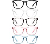 Blue Light Blocking Glasses - Fashion Square Fake Eyeglasses, Anti UV Ray Computer Gaming Glasses Blue Blockers for Women/Men