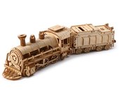 DAM. Maqueta de Madera 3D, diseño de Tren de vapor con movimiento mecánico. 282 piezas. 31x7x8cm.