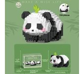 Mini Cute Creative Panda Micro Building Blocks 3D Diamond Model Animals Bricks DIY City Construction Toys for Children Kids Gift