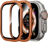 Metal Bumper+Tempered Glass For Apple Watch Ultra 49mm Accessories Screen Protector Anti-Scratch HD Full Film iWatch Ultra 49 mm