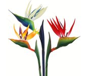 3Pcs Artificial Heaven Bird Flowers,Fake Bird of Paradise Strelitzia,Faux Silk Plants for Home Office Wedding Table  Decor
