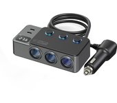 171W 9 in 1 Car Charger 3Ports Cigarette Lighter Splitter 12V 24V Fast Charger Plug Power Adapter for iPhone GPS Dashcam