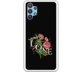 Funda compatible con Samsung Galaxy A32 - tatoo rosa efecto bordado