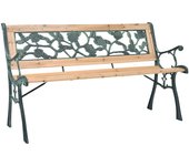 vidaXL Banco de jardín de madera 122 cm