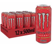 MONSTER ULTRA WATERMELON 24 LATAS 50CL - BEBIDA ENEERGETICA SABOR SANDIA - SIN AZUCAR - (NACIONAL-ESPAÑA)