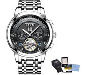 LIGE Men Mechanical Watches Fashion Top Brand Luxury Business Automatic Watch Man Casual Waterproof Wristwatch Relogio Masculino
