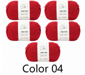 5Pcs X100g Yarn for Hand Knitting Acrylic Crochet Thread Knit Sweaters Lines Crocheting Bag Blanket