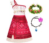 Summer Vaiana Fantasy Children New Movies Girls Carnival Dress Clothing Set Kids Princess Party Dress Christmas Moana 2 Costume