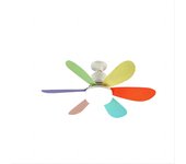 Silencioso ventilador de techo enchufable con Luz LED regulable y mando a distancia, perfecto para dormitorios y cocina