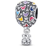 Romantic 925 Silver Couple Colourful Heart Shaped Hot Balloon Charms Beads Fit Pandora 925 Original Bracelets DIY Jewelry Gifts