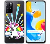 Funda Silicona Transparente para Xiaomi Redmi Note 11s 5G diseño Unicornio Dibujos
