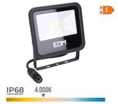 EDM Foco Proyector LED 30W 2370lm Luz Día IP68 Negro - EDM - 70407 Foco led Iluminación Exterior Proyectores Led