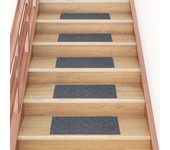 vidaXL Alfombrilla Autoadhesiva de Escalera Rectangular Estera 15 uds Color Antracita,  Azul,  Crema y mas