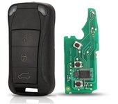 jingyuqin Car Key For Porsche Cayenne GTS 2/3/4 buttons Remote 315/433MHZ Flip Folding Car Key Shell ID46 PCF7946