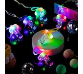 10/30pcs LED Light Up Pacifier Necklace Flashing Pacifier Whistle Glow in The Dark for Halloween Christmas KTV Concert Birthday