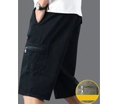 Classic Cargo Shorts Men Zipper Pocket Casual Knee Shorts Loose Straight Cotton Work Shorts Man Clothes