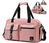 Bolsa de Deporte para Mujer y Hombre, with Zapatos y Ropa Mojada para compartimention, Bolsa Fitness para Viaje, Fin de Semana, Nación
