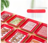 Bandeja de conservación al vacío con tapa, caja de conservación para frigorífico