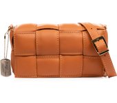 Firenze Artegiani. Anela bolso bandolera mujer. Piel auténtica acabado Sauvage acolchado. Vera Pelle Italiana.