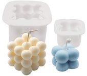 2 piezas de molde de vela de silicona, molde de velas de bricolaje, moldes de velas de olor, molde de silicona 3D adornos de silicona molde de silicona para velas adornos de artesanía jabón hecho a mano la mano