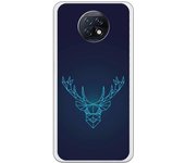 Funda compatible con Xiaomi Redmi Note 9T 5G - Be Unique Funda Gel reno azul geométrico