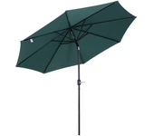 【OFERTA FLASH】Sombrilla para Jardín Ø270x235 cm Parasol de Aluminio con Reclinable con Manivela y 6 Varillas para Terraza Exterior Balcón