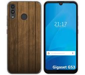 Funda Silicona para Gigaset GS3 diseño Madera Dibujos