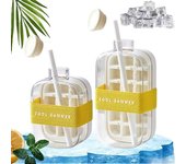 Mi vaso para hielo triturado (17/28 oz), botella para cubitos de hielo con pajita, vaso para hielo fresco de verano, vaso triturador de hielo, bandeja para cubitos de hielo, bandejas para cubitos de hielo sin contacto con tapa (verde, MIXTO)