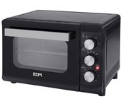 Horno EDM Eléctrico Sobremesa Negro 1380W 23 Litros 07578