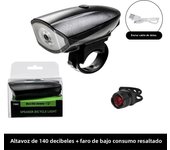 Bicycle Lantern Light Front with Horn USB Rechargeable Lamp Cycling Lamp Electronic Scooter Bell Flashlight MTB Bike Accessories