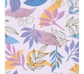 Papel Pintado Floral Tropical Lila