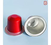 10Pcs/set Reusable Nespresso Coffee Capsules Disposable Nespresso Pods Empty Aluminum Foil Coffee Capsule With Lids Coffeeware