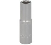 Llave Vaso Wolfpack 1/2 Hexagonal Larga 13 Mm. Cromo Vanadio