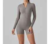 Yoga Set Women's Jumpsuits One-Piece Suit Zipper Long Sleeve Gym Push Up Workout Clothes Fitness Bodysuit Sportswear Tracksuit