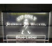 VIP Only  Blue Label LED Neon Sign-3D Carving Wall Art for Home,Room,Bedroom,Office,Farmhouse Decor