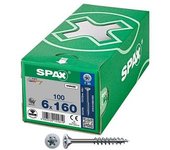 Caja de tornillo universal "Wirox" de cabeza plana T30 Ø6x160mm (100 unidades) SPAX