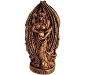 Lilith Resin Statue - Gothic Lilith sculpture, suitable for altar and tabletop decoration, inspired by Norse mythology (gold)