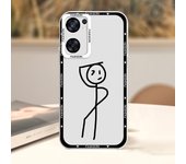 Funny Matchstick Men For OPPO A98 A94 A92 A78 A76 A74 A72 A58 A54 A55 A36 A15 Reno 7 6 5G Angel Eyes Transparent Phone Case
