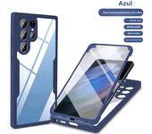 360 Full Screen Protection HD Transparency Phone Cover Case for Samsung S24 Ultra S23 Plus S22 S21 FE A55 A35 A25 A15 4G 5G
